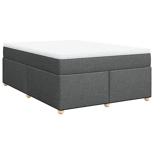 vidaXL Boxspringbett mit Matratze Dunkelgrau 160x200 cm Stoff 3285388 günstig online kaufen