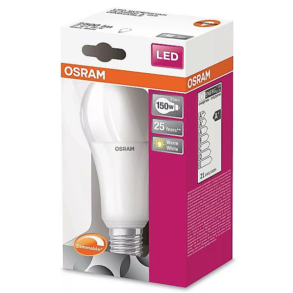 Osram LED-Leuchtmittel E27 Glühlampenform 21 W 2452 lm 14,3 x 6,7 cm (H x Ø günstig online kaufen