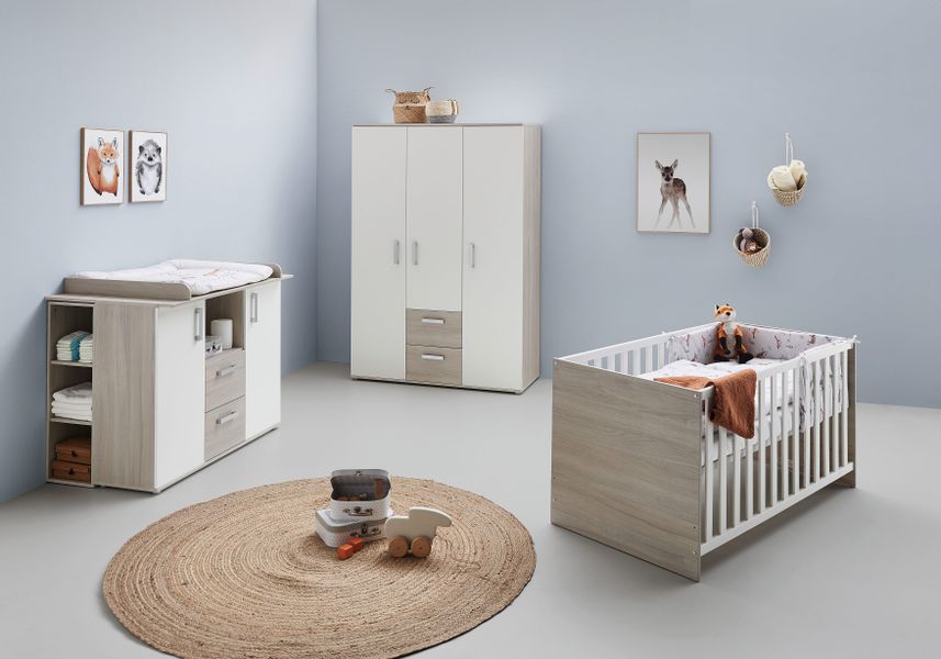 Home affaire Babyzimmer-Komplettset "Geert" Set, Kinderbett, Regal, Schrank günstig online kaufen