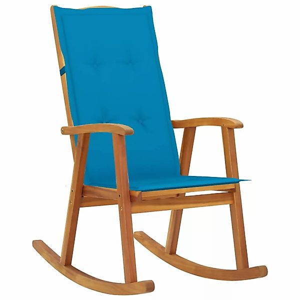 Schaukelstuhl Mit Auflagen Massivholz Akazie günstig online kaufen