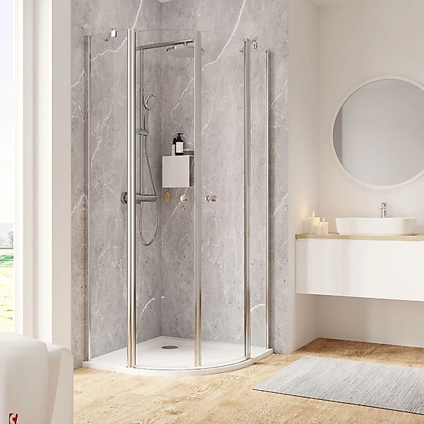 Schulte Duschkabine Runddusche Garant 2.0 90x90x200 cm Chromoptik günstig online kaufen