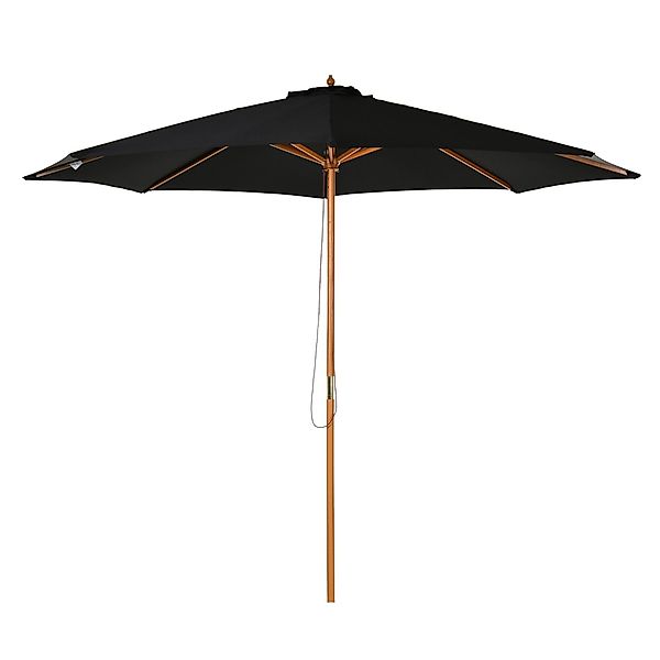 Outsunny Sonnenschirm Balkonschirm, Bambus, Schwarz, LxB: günstig online kaufen