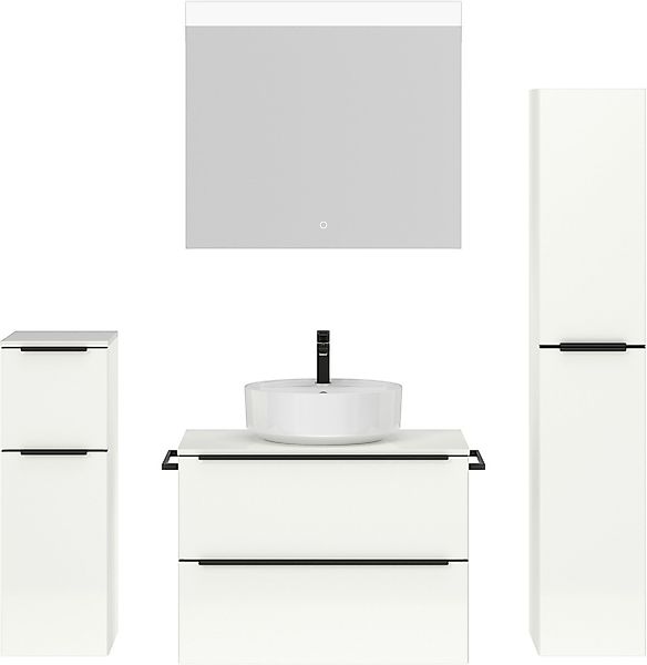 nobilia Badmöbel-Set "Alvene" vormontiert, mit Soft-Close, 4 Stk. tlg. günstig online kaufen