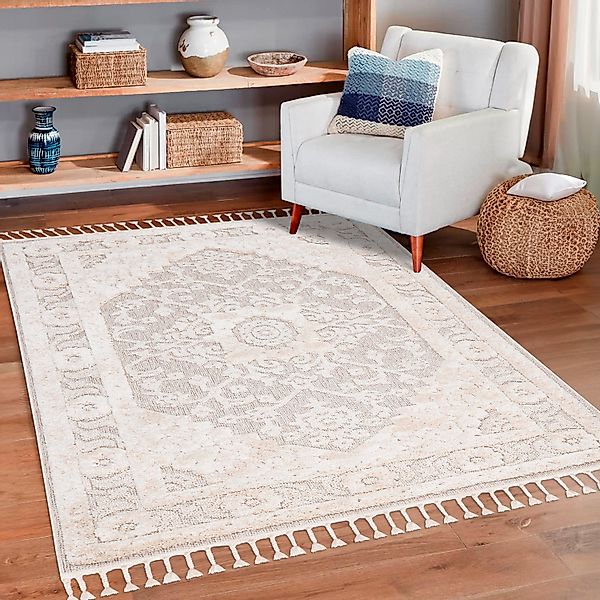 OTTO home Hochflor-Teppich "Bjelle" rechteckig 20 mm Höhe Läufer, Boho-Stil günstig online kaufen