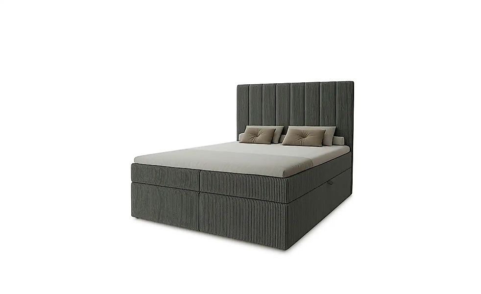 Boxbett mit Stauraum  Cord Nero Box ¦ grau ¦ Maße (cm): B: 142 H: 124 Bette günstig online kaufen
