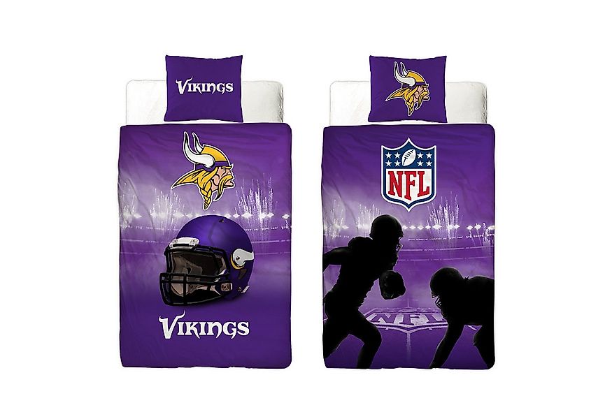 BERONAGE Wendebettwäsche NFL American Football Bettwäsche Minnesota Vikings günstig online kaufen