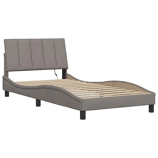 vidaXL Bettgestell Ohne Matratze Taupe 100x200 cm Stoff 3310444 günstig online kaufen