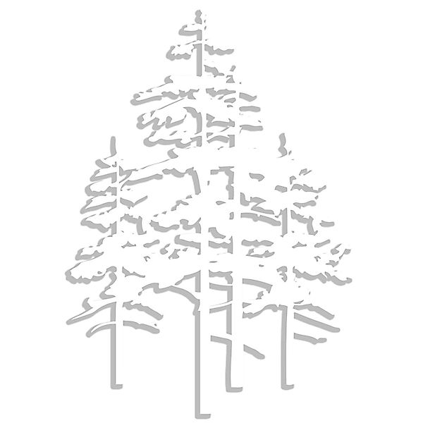 Jumpeak Wanddekoobjekt Pine Grove Metall Wanddekoration, günstig online kaufen