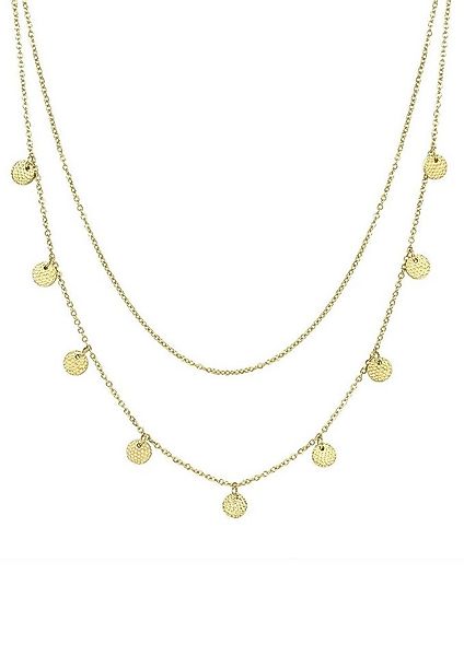 Hey Happiness Edelstahlkette Layer mit Plättchen, wasserfest, Mehrreihige D günstig online kaufen