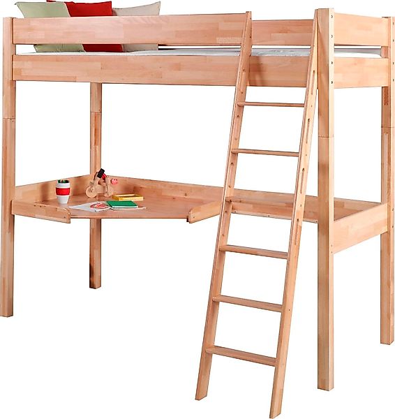 Relita Hochbett "Renate", inkl. Rolllattenrost, Schreibtisch und Leiter, Bu günstig online kaufen