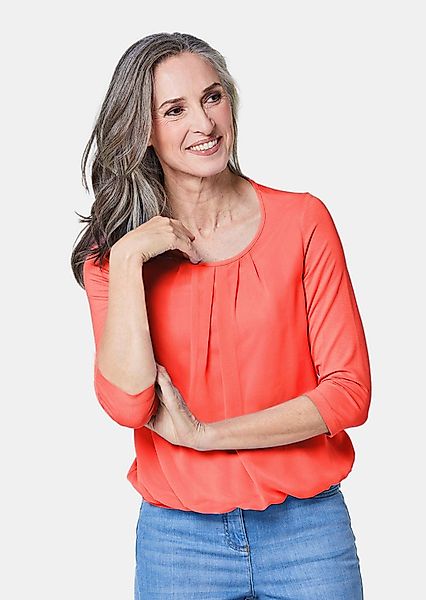 GOLDNER Shirtbluse Chiffon-Shirt gelb, Rundhals günstig online kaufen