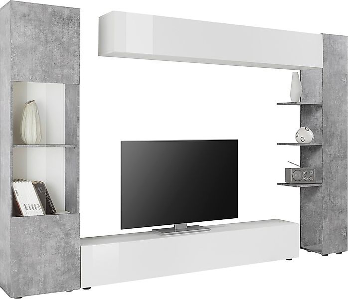 INOSIGN Wohnwand "Sorano", (Set, 4 St.), Kompaktwohnwand mit viel Stauraum günstig online kaufen