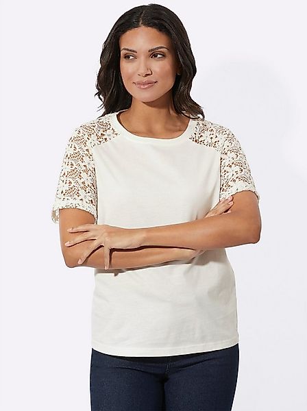 Sieh an! T-Shirt Spitzenshirt Kurzarm günstig online kaufen