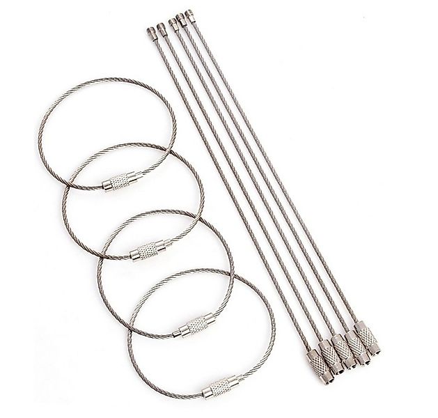 BAYLI Schlüsselanhänger Set 10 Stück Schlüsselringe aus Drahtseil [15,5cm L günstig online kaufen