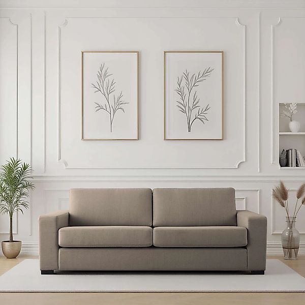 Home affaire 3-Sitzer "Branwell", Breite 226 cm, Struktur fein, mit Wellenu günstig online kaufen