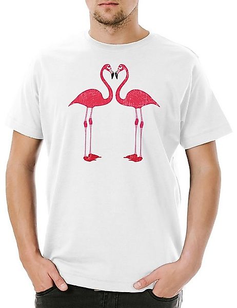 Urban Backwoods Print-Shirt Flamingo I Herren T-Shirt Unicorn Vogel Einhorn günstig online kaufen