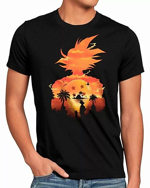 style3 Print-Shirt Herren T-Shirt Saiyajin Sunset super dragonball z gt son günstig online kaufen