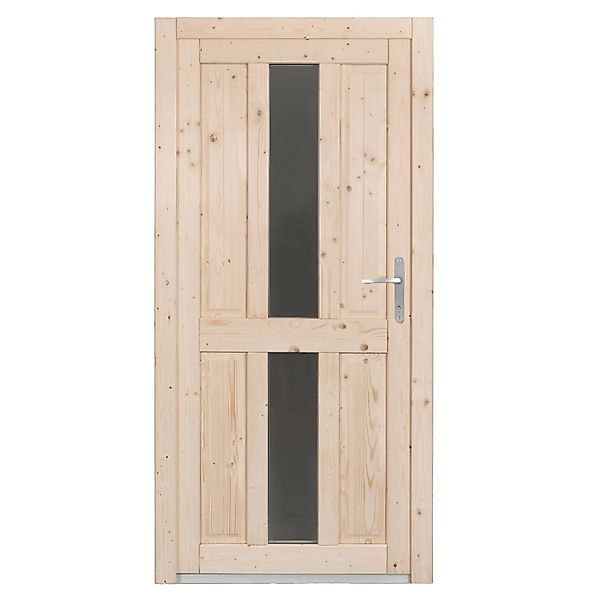 Panto Holz-Nebeneingangstür NET 506 Natur 98 cm x 198 cm DIN R günstig online kaufen