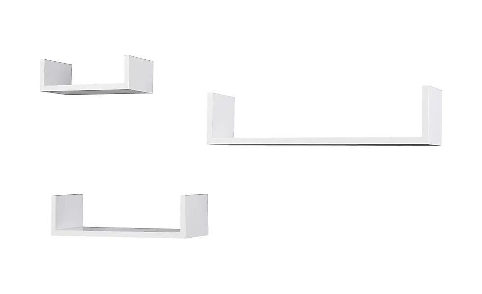 Wandregal 3er Set  Mileto ¦ weiß ¦ Maße (cm): B: 42,5 H: 10 T: 9.8 Regale > günstig online kaufen