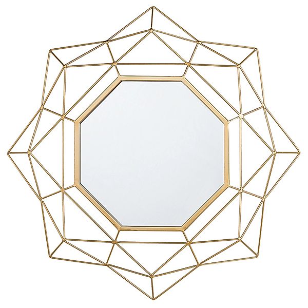 Beliani Dekospiegel HILLION Gold 4x60x60 günstig online kaufen