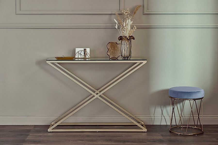 Jahnke Konsolentisch XTRA CONSOLE (1-St), Konsole/Beistelltisch in Gold-Loo günstig online kaufen
