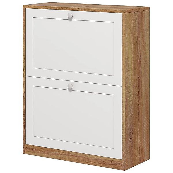 HOMCOM Schuhschrank Slim mit 3 Verstellbaren Regalen auf 2 Ebenen oder Entf günstig online kaufen
