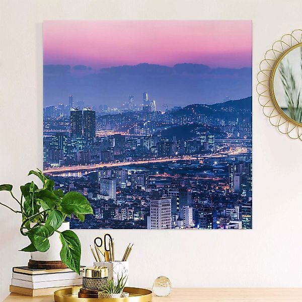 Leinwandbild Skyline von Seoul günstig online kaufen