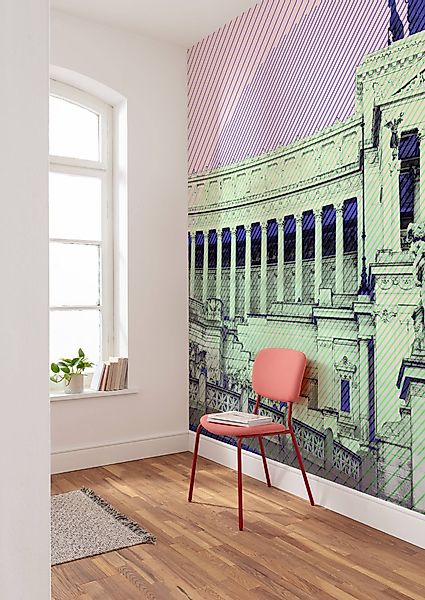 Sanders & Sanders Fototapete Rom Violett und Grüngrau 300 x 250 cm 612140 günstig online kaufen