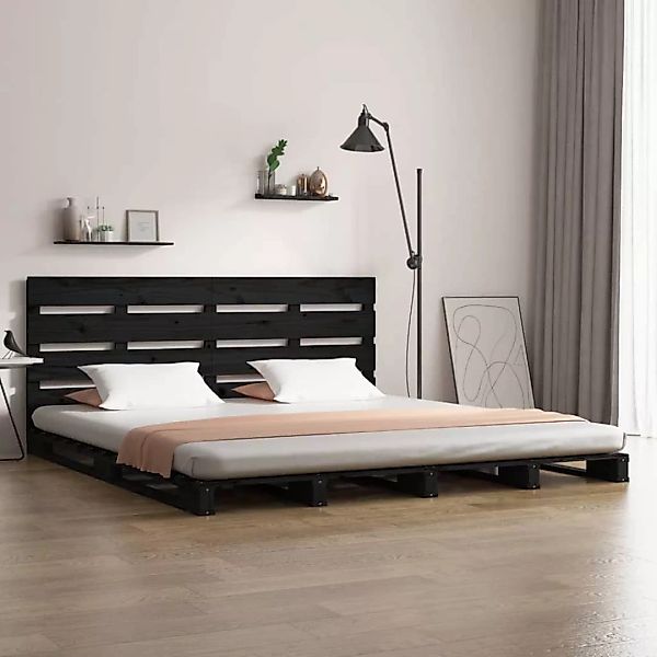 Vidaxl Massivholzbett Schwarz 120x190 Cm Kiefer 4ft Small Double günstig online kaufen