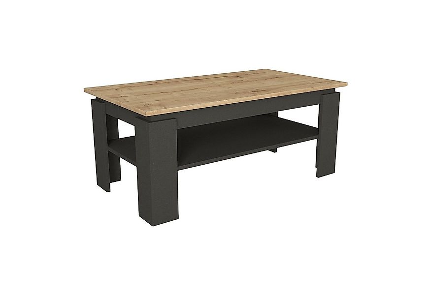 en.casa Couchtisch, »Krirdfjos« mit 1 Ablage 110 x 60 x 47 cm Anthrazit/Sap günstig online kaufen