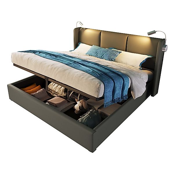 BlingBin Einzelbett Polsterbett (1-tlg., Doppelbett Stauraum günstig online kaufen