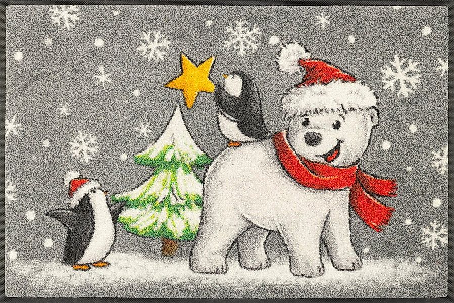 wash+dry by Kleen-Tex Fußmatte Polar Friends, rechteckig, Höhe: 7 mm günstig online kaufen