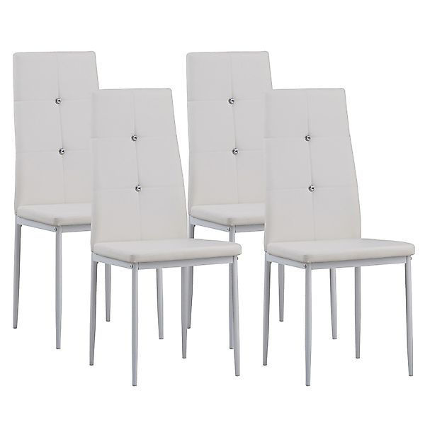 Albatros Esszimmerstühle DIAMOND 4er Set  Weiss günstig online kaufen