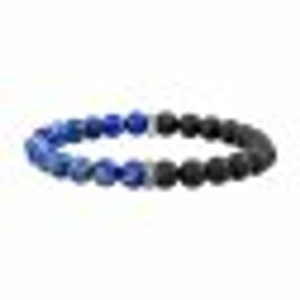 Stretch-Armband Lapis & Onyx 21cm günstig online kaufen