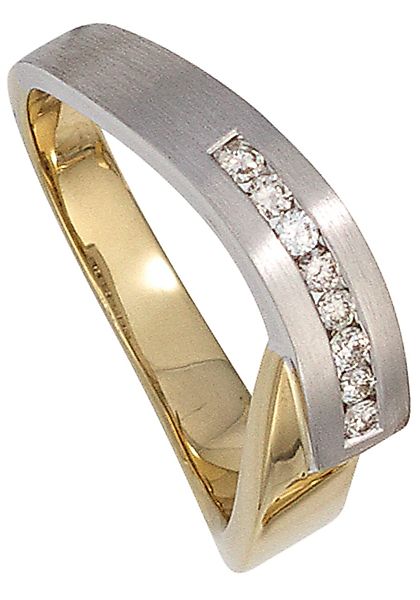 JOBO Fingerring "Ring mit 8 Diamanten", 585 Gold bicolor günstig online kaufen