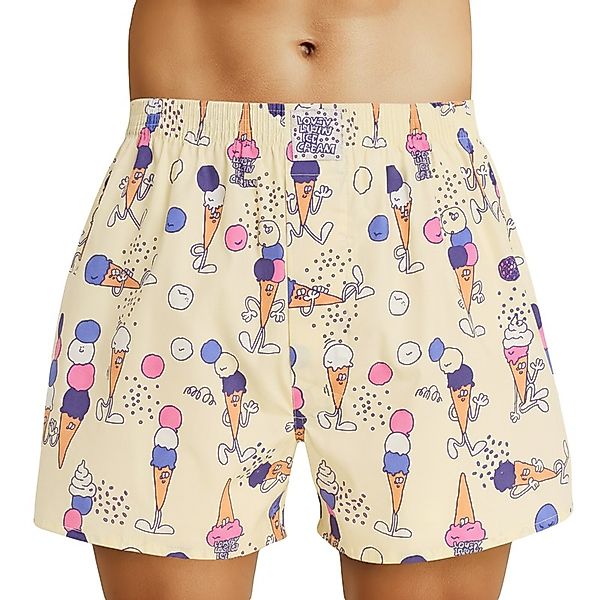 Lousy Livin Boxershorts Beige Eis-Motiv günstig online kaufen