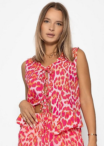 SASSYCLASSY T-Shirt Leichtes Musselin Top Damen mit Schleifen Luftiges Top günstig online kaufen