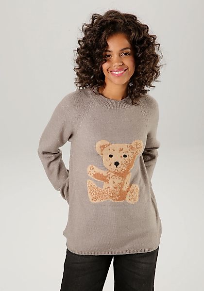 Aniston CASUAL Strickpullover, mit eingestricktem Teddy-Bär - NEUE KOLLEKIO günstig online kaufen