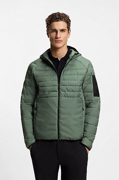 BOSS GREEN Steppjacke Kapuze, Regular Fit, reflektierende Details günstig online kaufen