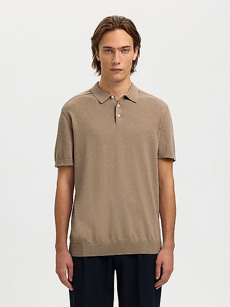 Selected Poloshirt SLHBERG SS KNIT POLO NOOS aus Feinstrick günstig online kaufen