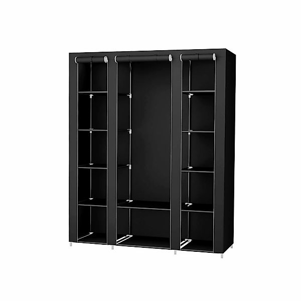 Songmics Kleiderschrank Stoffschrank 150 cm x 45 cm x 175 cm Schwarz günstig online kaufen