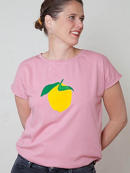 Lore Upcycling Damen Tshirt Zitrone günstig online kaufen