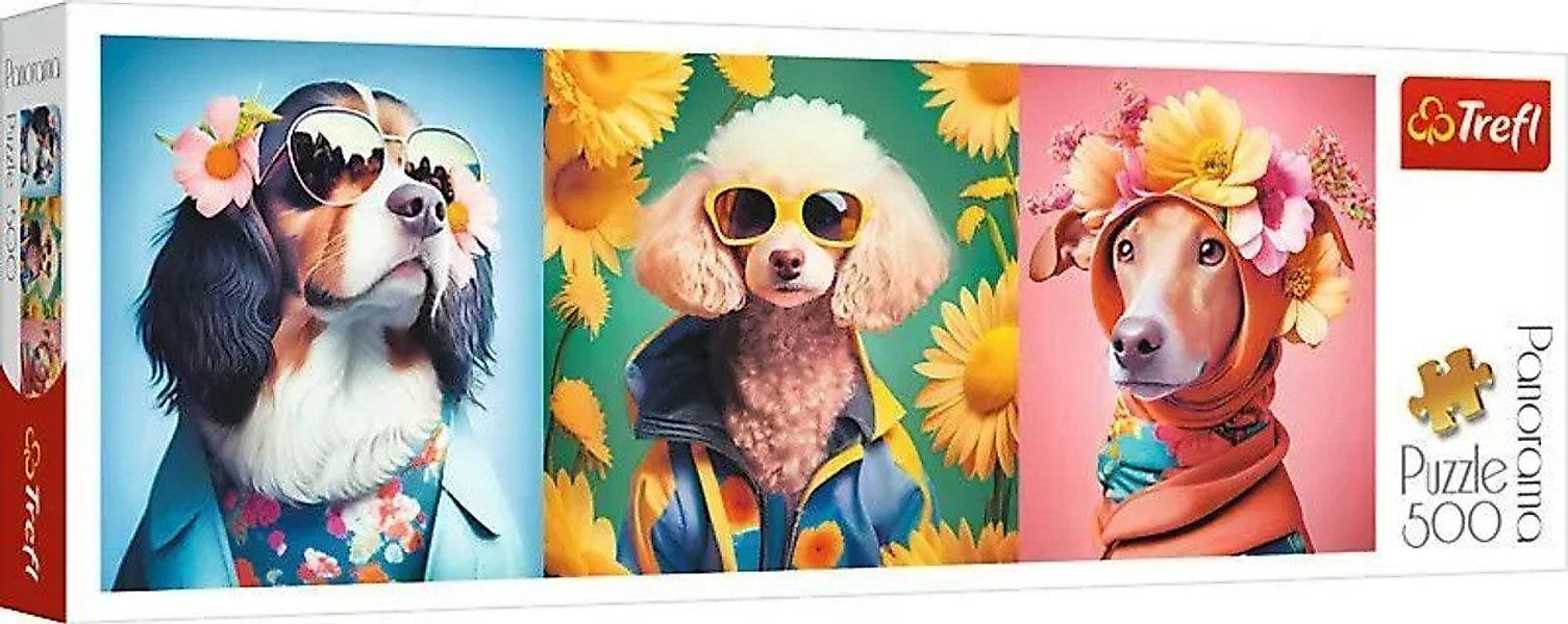 Trefl Puzzle Puzzle 500 Panorama Hunde günstig online kaufen