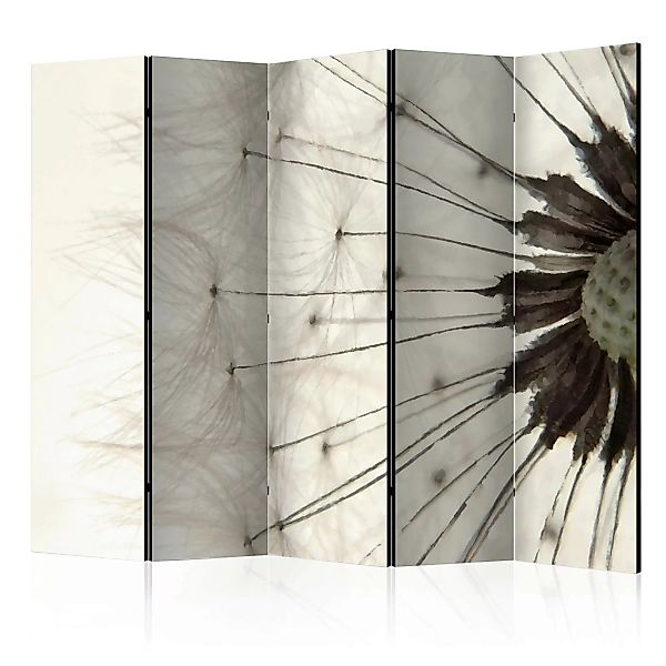 5-teiliges Paravent - White Dandelion Ii [room Dividers] günstig online kaufen