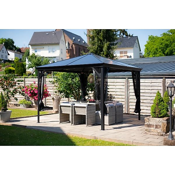 Sojag Aluminium-Pavillon Verona 10 x 10 Anthrazit 298 cm x 298 cm x 261 cm günstig online kaufen