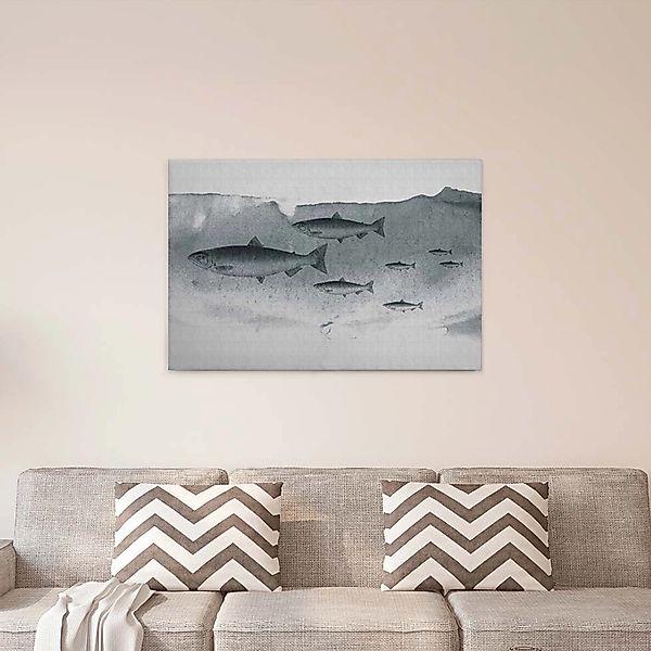 A.S. Création Leinwandbild "into the blue 3" Kunst  Tiere 1 Stk. tlg. Keilr günstig online kaufen