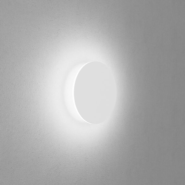 Egger DLS LED-Wandleuchte Orbit, weiß, Ø 25 cm, Alu, 2.700 K günstig online kaufen