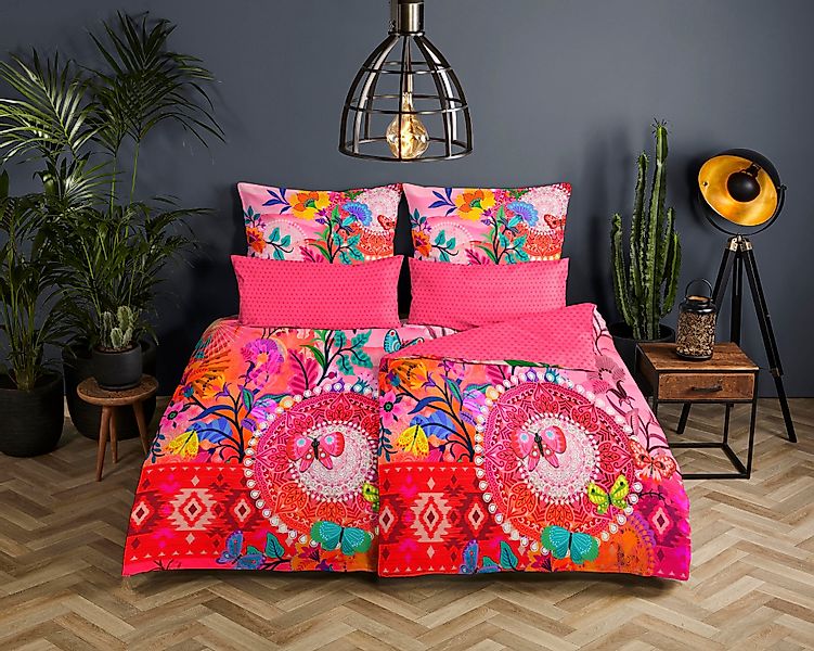 hip Wendebettwäsche "Giselah" 2 Stk. tlg. Mako-Satin, 135x200, Reißverschlu günstig online kaufen
