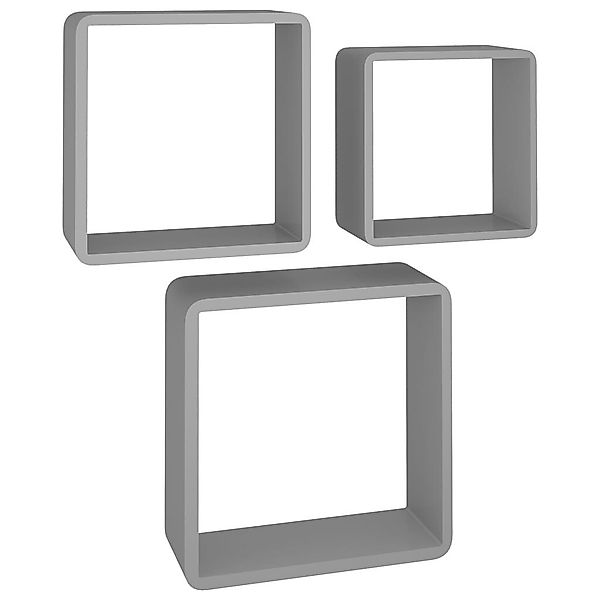 vidaXL Regal Würfelregale 3 Stk. Grau günstig online kaufen