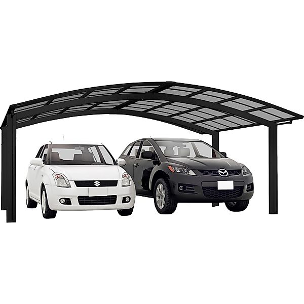 Ximax Alu Doppelcarport Portoforte Typ 80 Schwarz 542 x 495 cm Sonderfertig günstig online kaufen